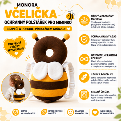 MONORA - Polštářek na Ochranu Hlavy a Zad pro Miminka